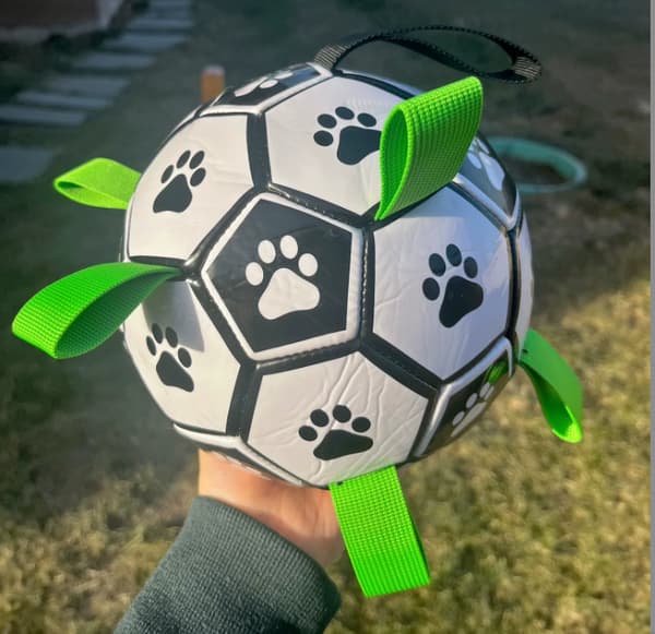 Hundfotboll - med öglor - 19 cm - för små hundar