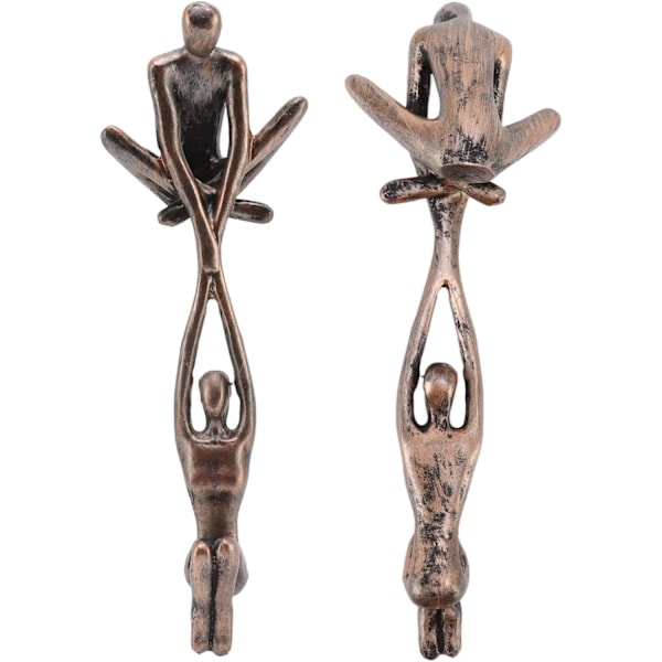 Harpiks Skulptur Ornament, Abstrakt Kunst Figur af Par der Danser, Kærlighedssymbol