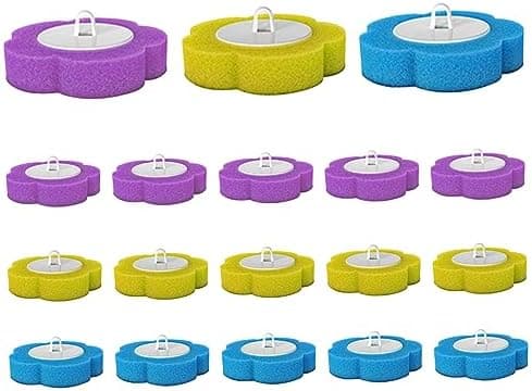 18 stk. Engangs toalettbørste Refill Toalettbørstehode Refill 3-lags Svamp Toalett Refill Børstehode