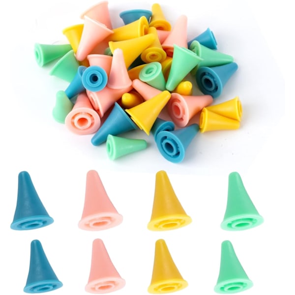 40 Pcs Knitting Needle Caps Set, Rubber Needle Caps for Sweater Knitting