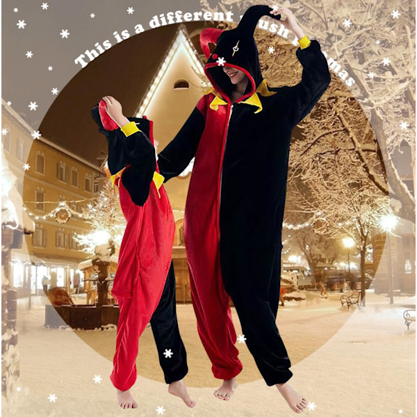 Lasten/Unisex Hieno Pukeutumisen Eläimen Asun Onesie Unelmavaatteet Pyjamat Hyppyasu Cosplay Kigurumi Joulu Halloween Hieno Pukeutuminen Demon 100