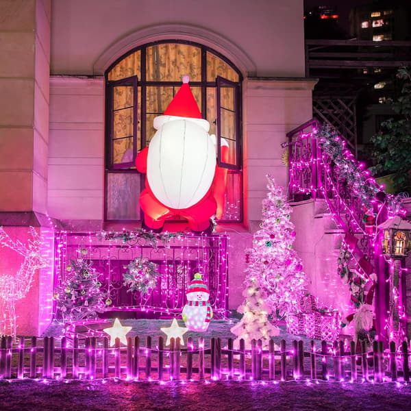 Varmt hvitt julelys innendørs, 10 meter 100 LED-julelys_MGF Pink
