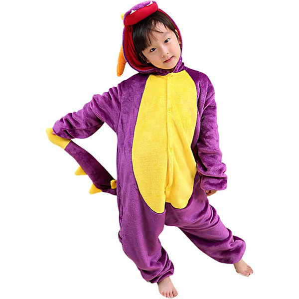 Lasten unisex-hyppyasu, 2023 eläinpuku onesie yöpaita pyjama huppuinen yöasu cosplay kigurumi yöasu joulu halloween Drake 120