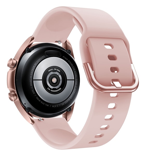 Silikonarmbånd for smartklokke (20 mm) - Lys rosa 15
