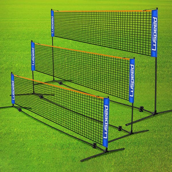 Bärbart hopfällbart standard professionellt badmintonnät inomhus utomhus Vit White 3.1m