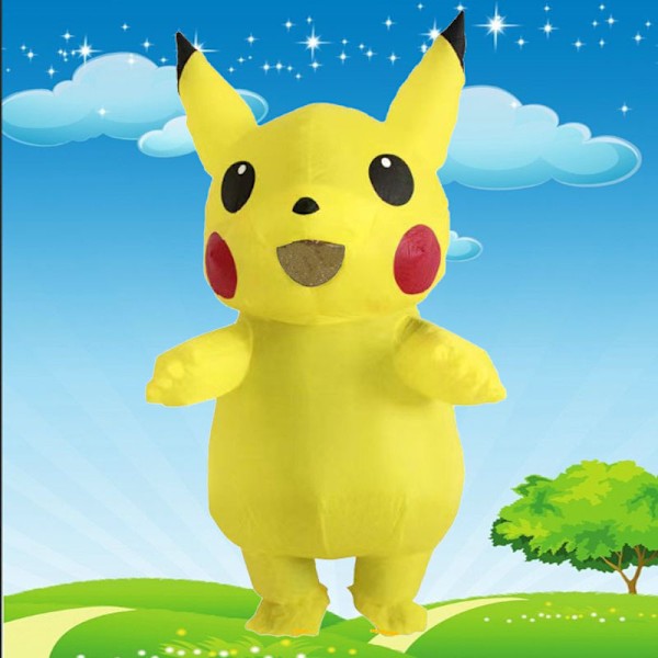Oppblåsbare Pikachu-klær for voksne og barn - Dukkekjole, leker, morsomme tegneserie-cosplayklær, dukke rekvisitter Detective Pikachu Special Materia Detective Pikachu Special Material Children 110-140cm