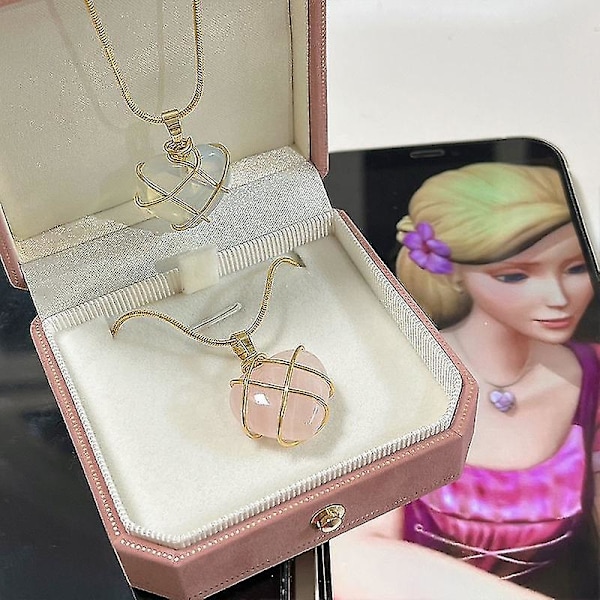 Breey 2 Bursdagssmykke i hjerteform for jenter Diamond Castle-smykke Barbie-smykke Kjærlighetssmykke for tøffe jenter Zj