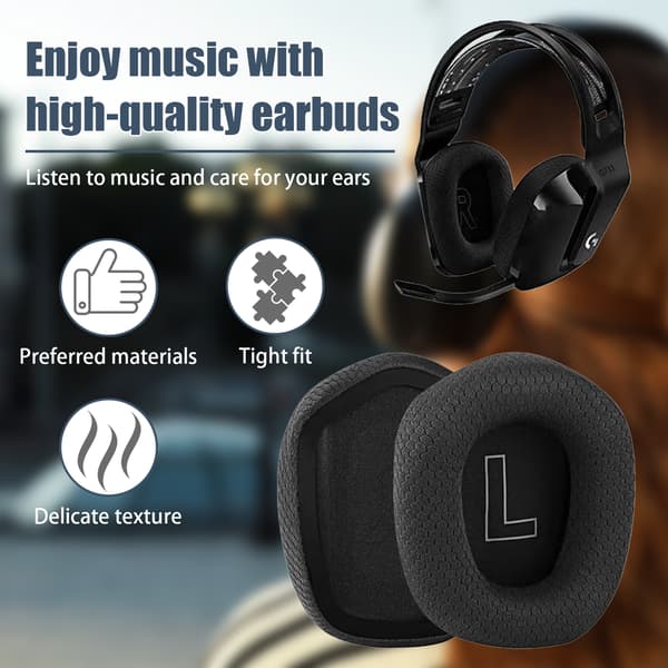 Ørepuder til Logitech G733 1 par Sort Black