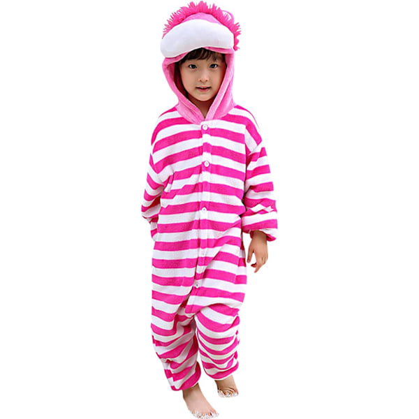 Unisex børnejumpsuits, 2023 kostume dyreonesie natkjole pyjamas hættede nattøj cosplay kigurumi nattøj jul halloween cheshirecat 130