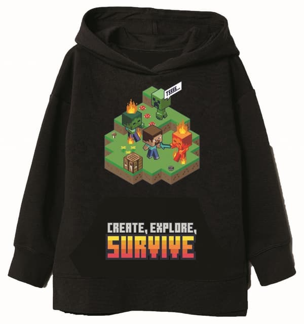 Minecraft Hættetrøje til Børn - Hættetrøje_MGF 10 år