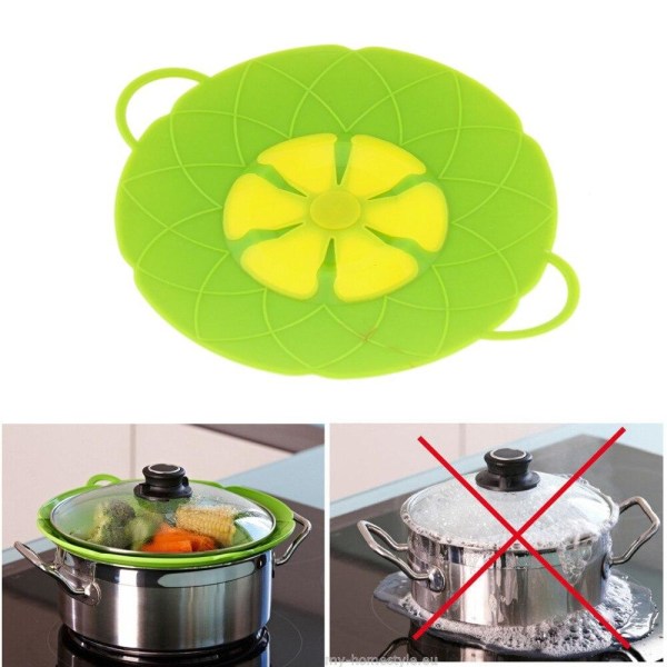 Kiehumisenesto / monikäyttöinen silikonikantti - Vihreä Green Grön