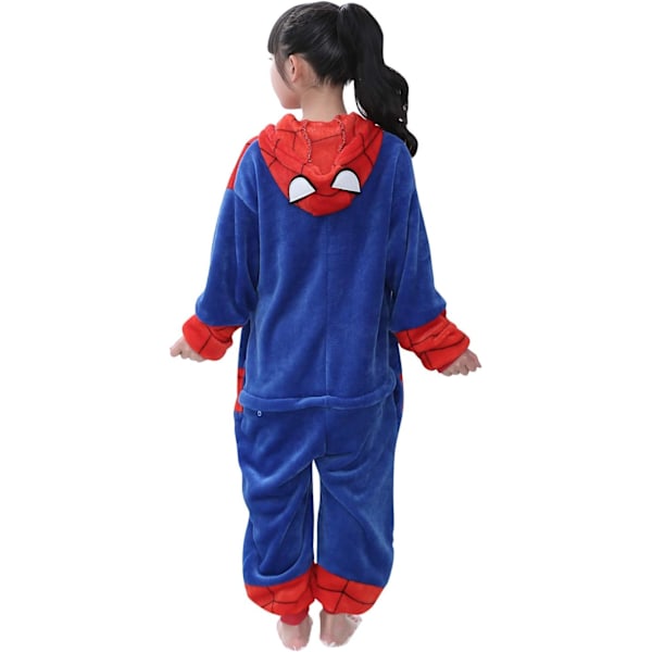 Lasten/Unisex Hieno Pukeutumis Eläin Asun Onesie Yöasu Pyjama Haalari Cosplay Kigurumi Joulu Halloween Hieno Pukeutumis Spindelmannen 130