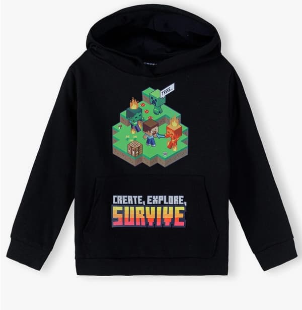 Minecraft Hættetrøje til Børn - Hættetrøje_MGF 10 år