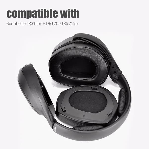 Øreputer for Sennheiser RS165/ HDR175 /185 /195 1 par Svart Black