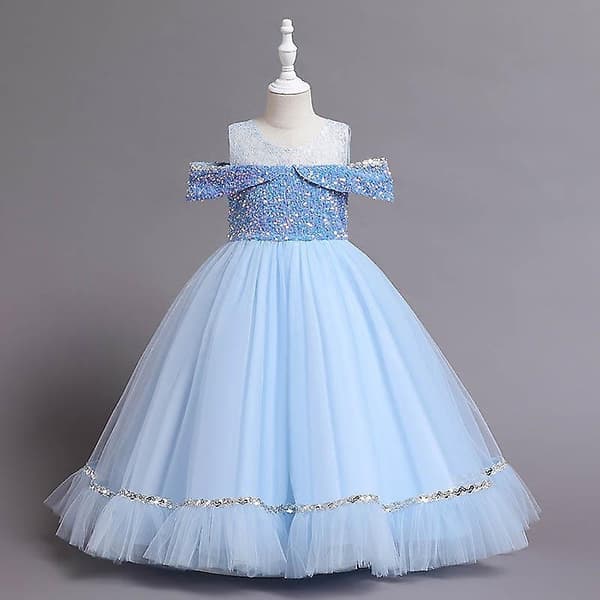 Klänning prinsessklänning balklänning rollspel - Perfekt Blå 140_MGF Blue 140