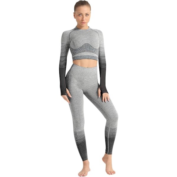 Yoga-bukser Gym Kort Toppsett For Kvinner Høy Midje Sømløse Leggings Yoga Tights Leggings Trening Sports Topp Løping Gym Bukser Med Elastisk Livbånd