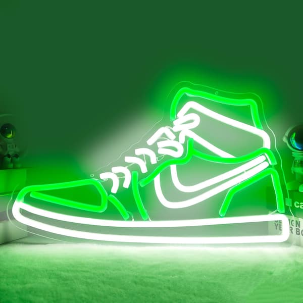 Sneaker Neonskylt Sportskor Neonskyltar för Vägg Dimbar LED_MGF