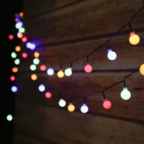 LED-guirlande med solcelle 7m – 50 farvede kugler_MGF