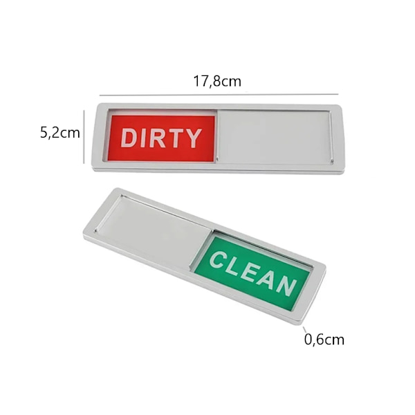 Magnet / Skylt för diskmaskin – Ren / Smutsig_MGF