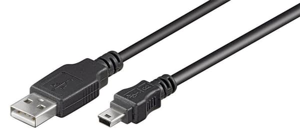 Goobay 50767 USB 2.0 høyhastighetskabel, svart, 1,8 m | Goobay | USB-A til mini-USB_MGF