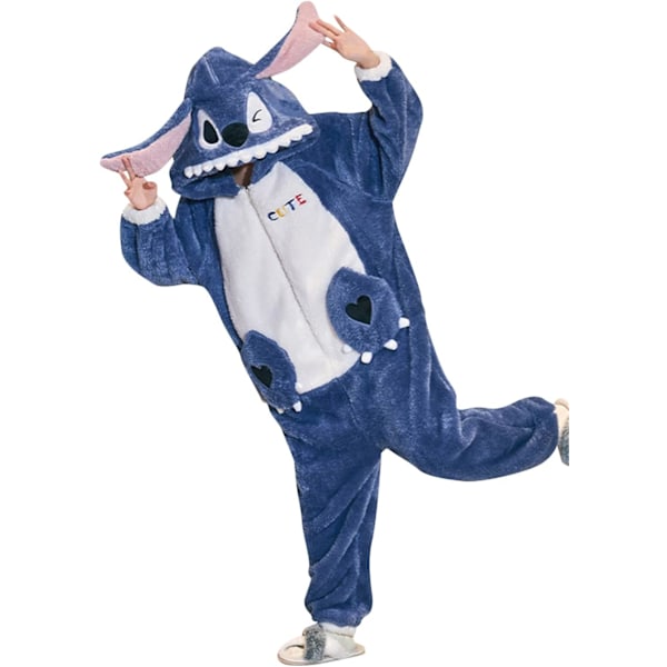 Voksen unisex jumpsuits, kostume dyrekostume onesie, natkjole, pyjamas, hættetrøje, nattøj, cosplay, pap natkostumer fest, halloween herrstygn XXL