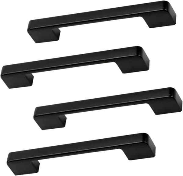 Møbelgreb, 12 stk. sort, 96 mm centerafstand, 10,5x1,2x2,2 cm, til køkkenskab