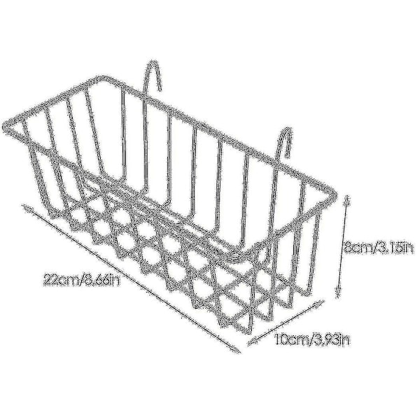 4-pack väggrutnäts panel hängande trådkorg, rutnätsväggsförvaringskorg, väggmonterade korgar displayhylla