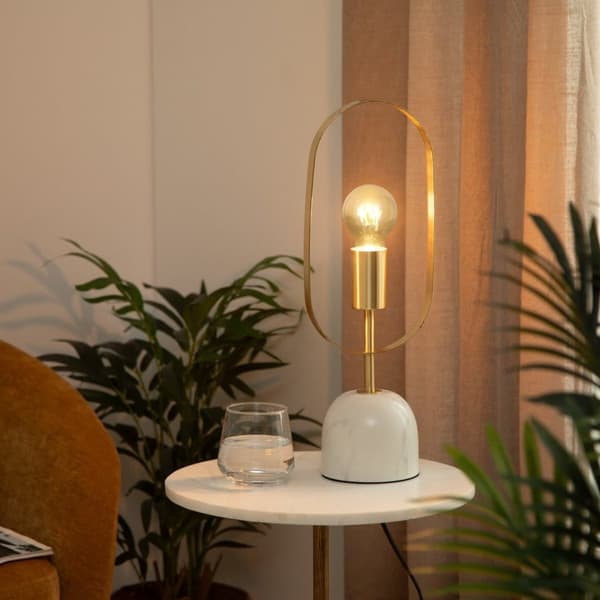 Edi BORDLAMPE i glamourøs stil MARMOR/GULD_MGF
