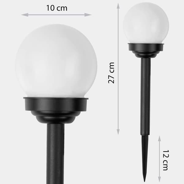 Solcellelampe hvid kugle 4 stk Ilumen LS-102_MGF