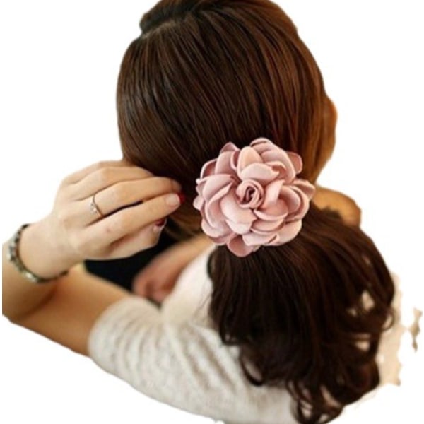 2 stk Blomst Hårklemmer for Kvinner, Mote Hårtilbehør Elegante Kvinner Tøy Rose Blomst Hårklemmer Kvinner Jenter Tilbehør Red bean paste powder + red