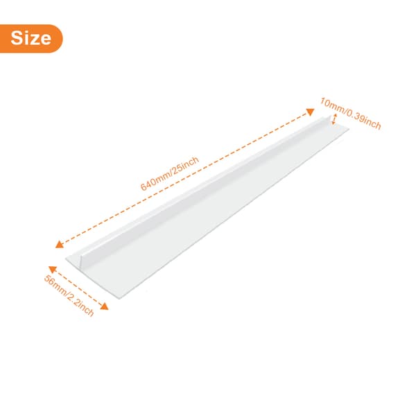 Spislist holder rent mellem komfur og skab 61,5 cm 2-pak Hvid White