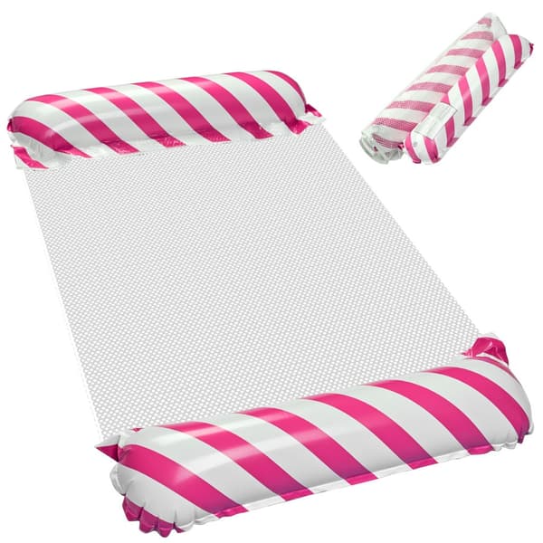 Poolmadrass med nät_MGF Pink
