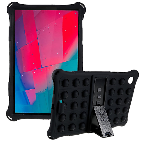 Tabletskydd til Lenovo Tab M10 HD Gen 2 TB-X306X med Pop-It Fidget Legetøj, Stødabsorberende Skal med PC-Stativ Black