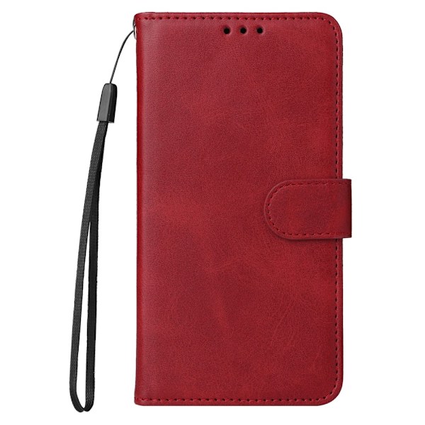 SKALO Samsung A56 5G PU-läder Plånboksfodral - Flera färger Red Röd