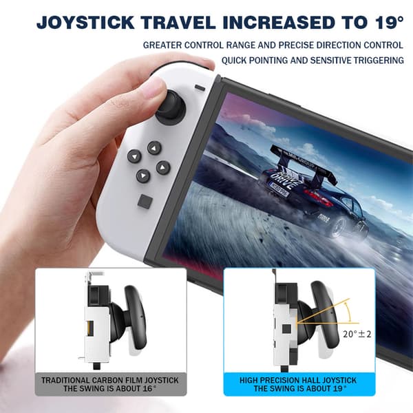 Hall Effect Joystick Udskiftningssæt til Switch OLED