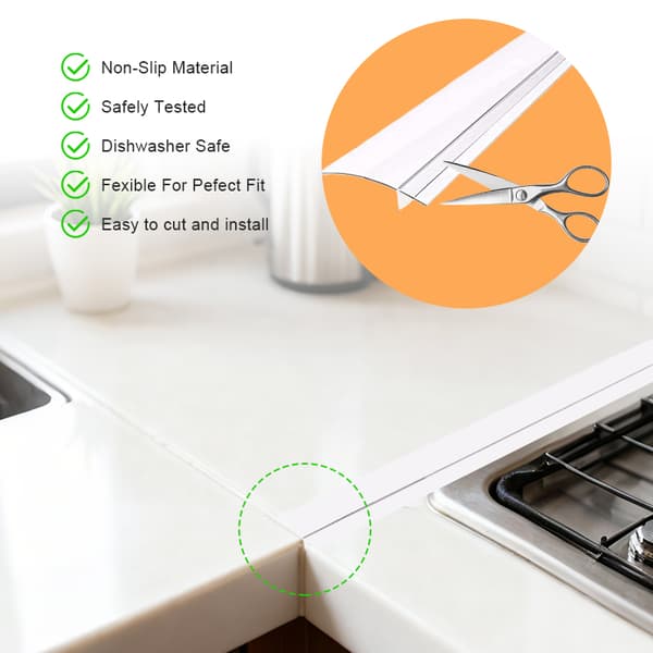 Transparent Stove Gap Cover - Keep Clean Between Stove and Countertop, 61.5 cm 2-pack 2-pack
