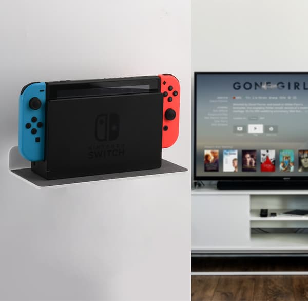 Acrylic Wall Mounted Speaker Shelf - Space-Saving Audio System Storage