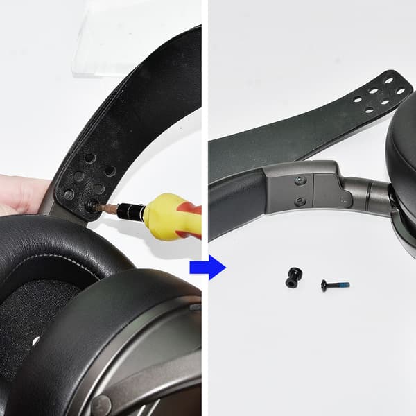 Silikonehovedbånd til Audeze Maxwell-hovedtelefoner - Sort