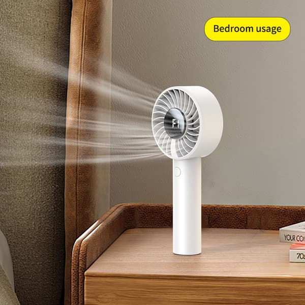 Portable Handheld Fan with 5 Speeds and Digital Display Pink Pink
