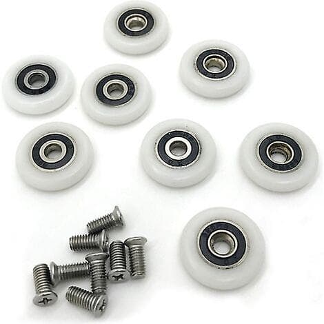 Sett med 8 erstatningshjul for 23 mm dusjdører_MGF