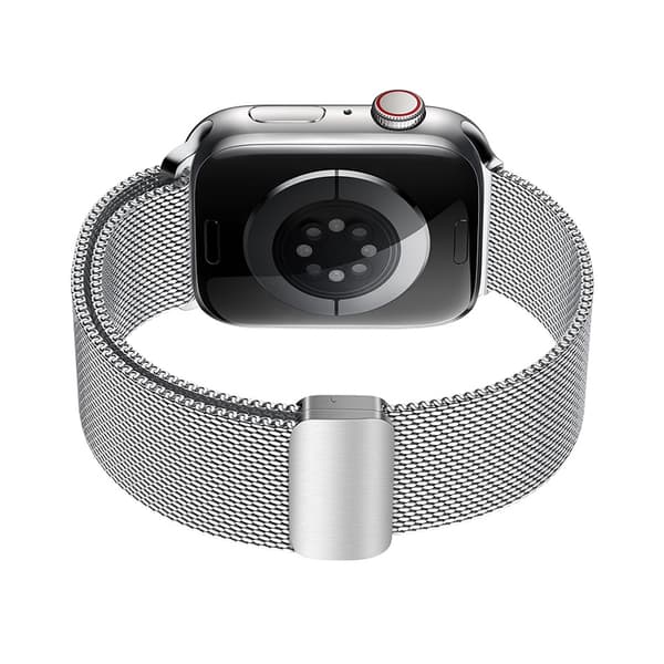 Milaneserem i rustfrit stål i grafit til Apple Watch Sølv S Silver S