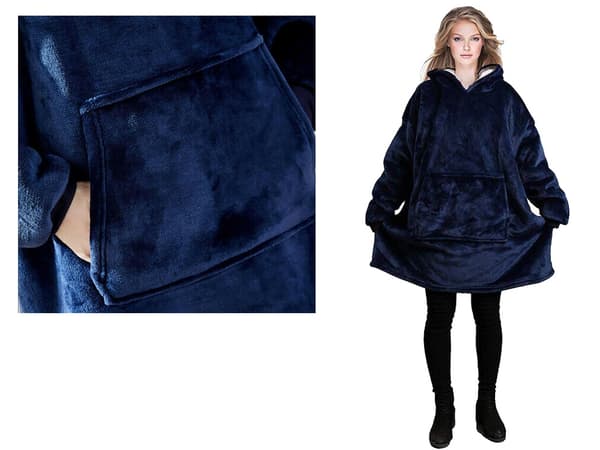 Ylisuuri huppari hupulla - Huopa_MGF DarkBlue