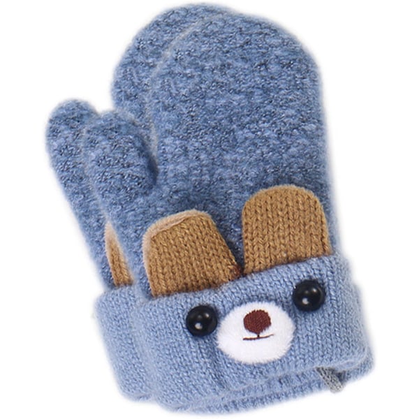 Toddler Magic Stretch Mittens, Warm Gloves for Kids, Cute Knitted Animal Design