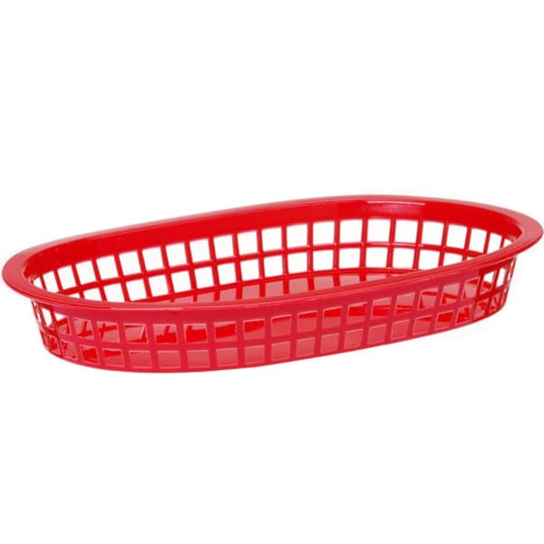 Soikea punainen leipäkori, 6 kpl - Hendi 426319_MGF