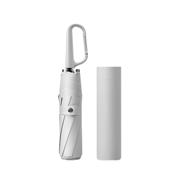 Automatic Umbrella with Ring Clip - Foldable Travel Umbrella Grey Grey