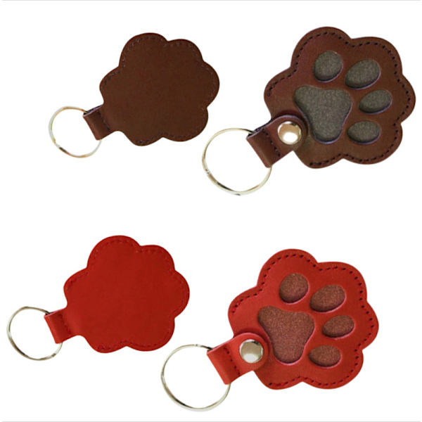 Paw Print Keychain for Pet Memorials (2-pack)