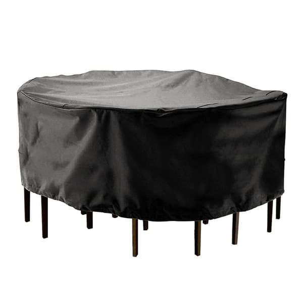 Ulkoilmapöydän suojus patiolle, vedenpitävä, pyöreä, repeytymätön_MGF 185*95cm
