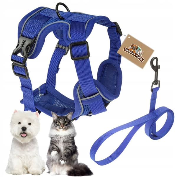 GUARD sele til små hunde og katte, trykfri, reflekterende, GRATIS SNOR XL_MGF