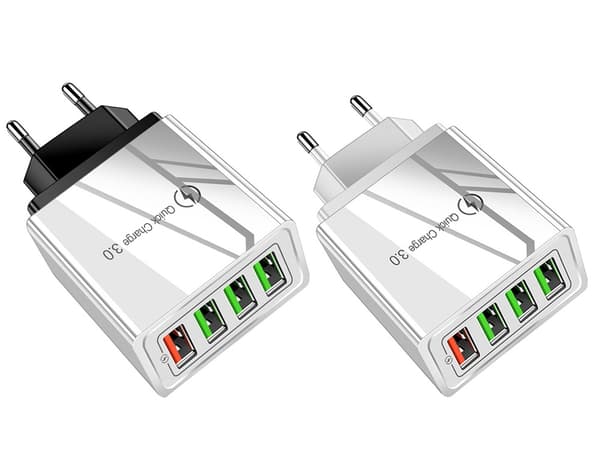 4x Mobillader / Lader - USB Vegglader - Hurtiglader_MGF