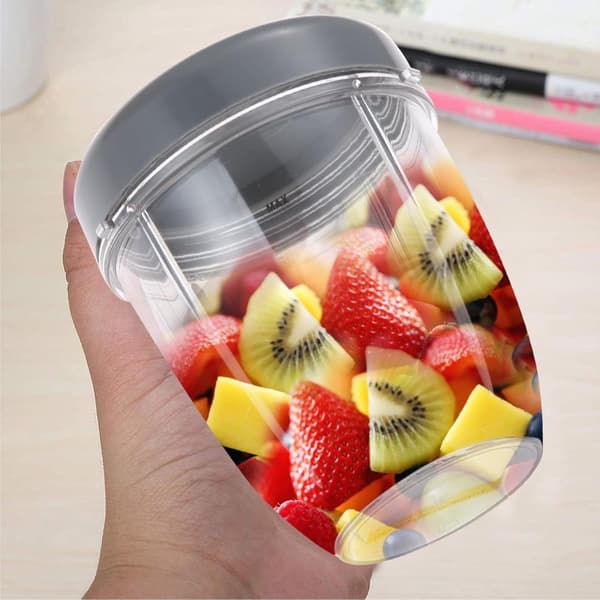 Mixerkoppar Ersättning Passar NutriBullet 600W 900W, 18 oz Kopp med Lock, 2-pack